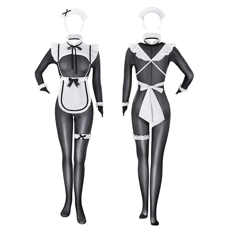 Sexy Women Bikini Swimsuit Gauze Open Crotch Jumpsuit Cosplay Costume Inverse Reverse Bunny Suit Anime Maid Women Halloween Set