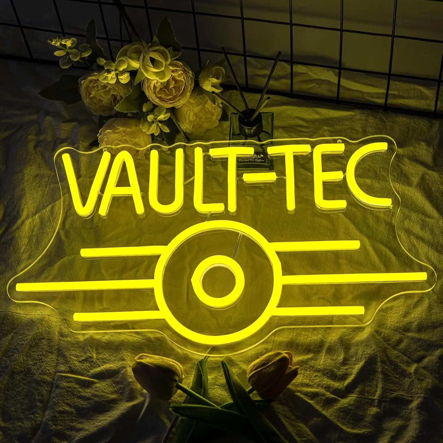 Insegna al neon Fallout, insegna al neon LED da gioco, insegna al neon per riparo per la decorazione della stanza dei ragazzi per la decorazione della parete, regali per giocatori Fallout
