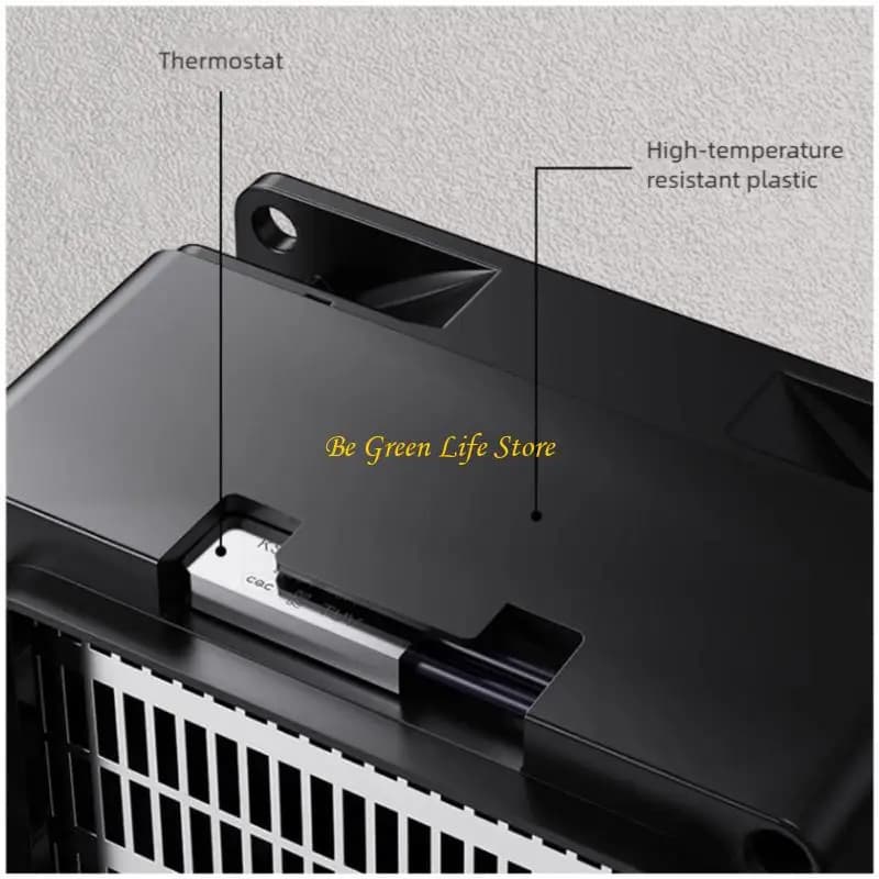 Stufetta elettrica M7DF da 370 W, Stufa elettrica con presa a muro, come visto con timer, display a LED, termostato regolabile,