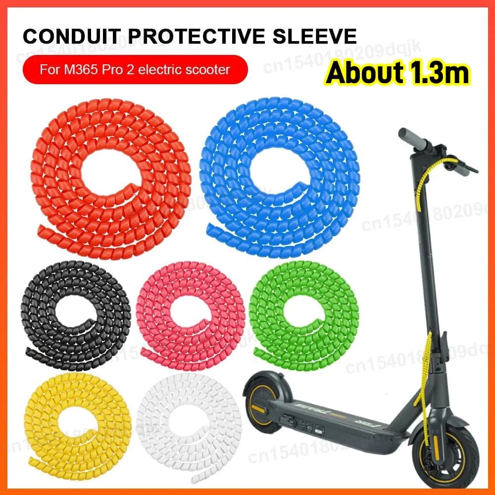 Copertura per cavo di avvolgimento a spirale da 1,3 m Copertura protettiva universale per linea di scooter elettrico Resistente all'usura per M365 PRO 2