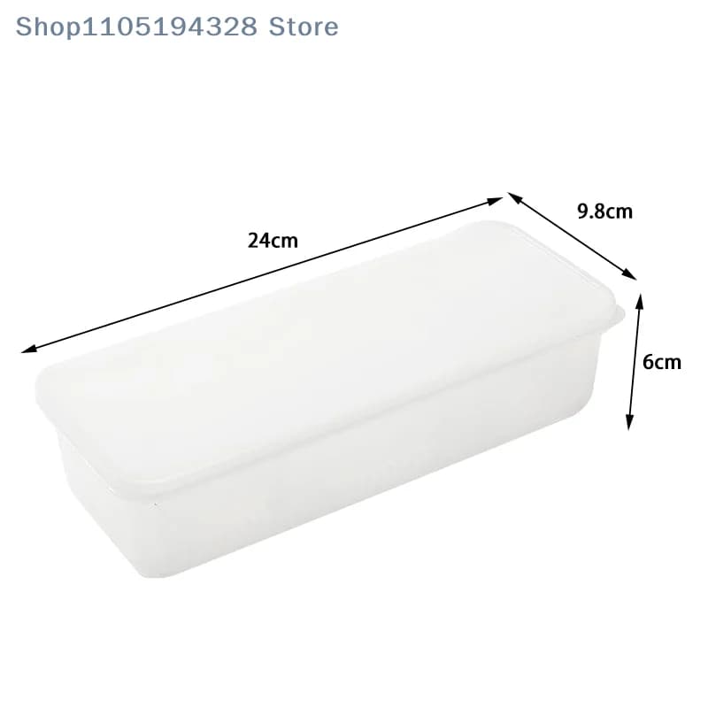 【DG】Contenitore Trasparente per Alimenti con 3 Scomparti, Scatola per Mantenere Freschi Cipollotti, Zenzero e Aglio, Organizer per Frigorifero