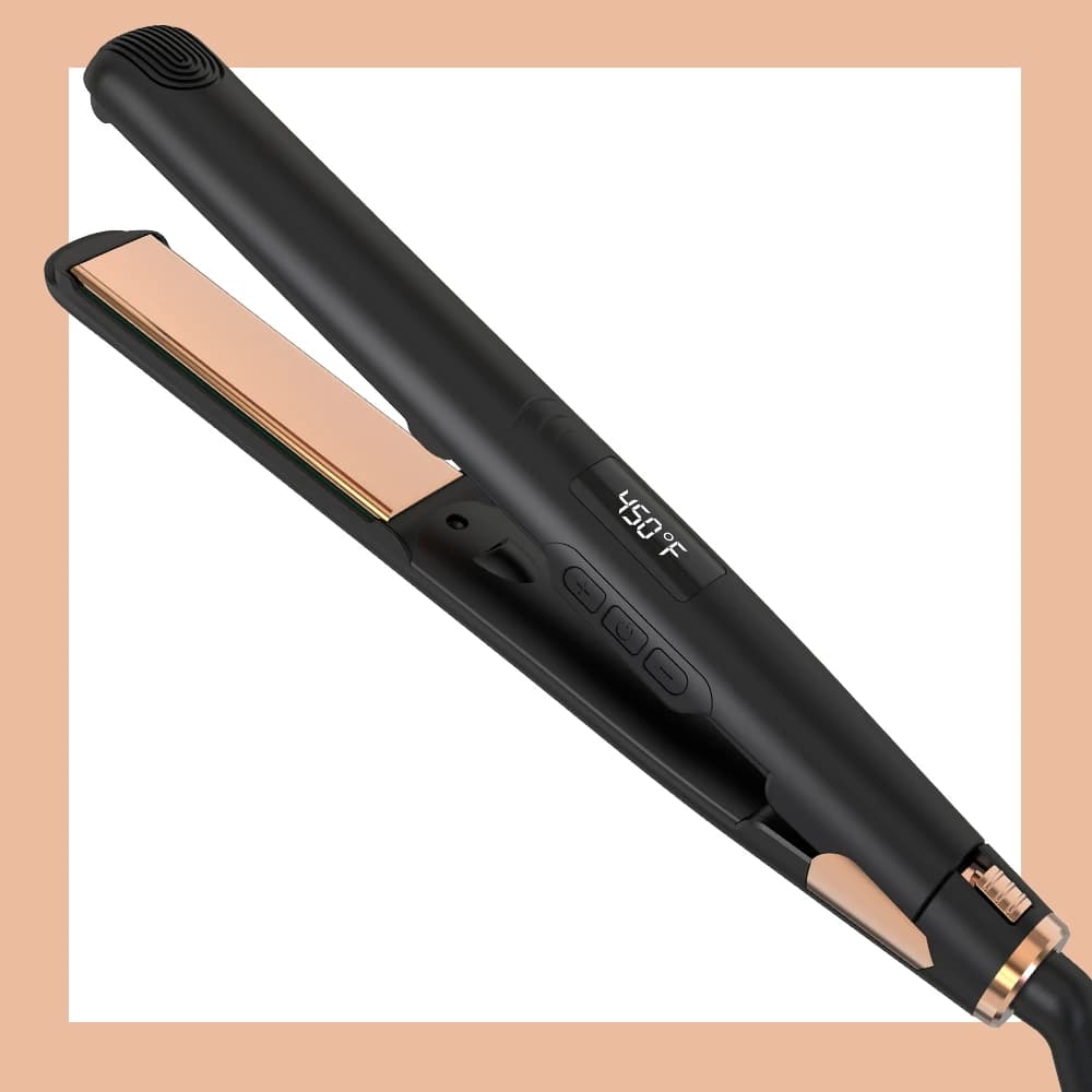 1" Plates for Ironing Original Ceramic Hair LISAPRO | Hair Plate and Curtain Professional Model Black