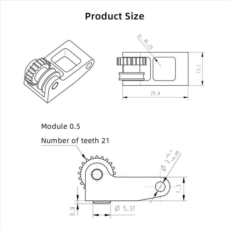 Per Bambu Lab Estrusore Ingranaggi Acciaio Temprato Gruppo di Aggiornamento Kit Resistente All'usura Per Bambulab P1S P1P X1 X1C Stampante 3D