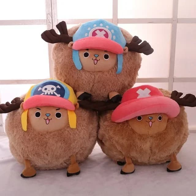 35CM One Piece Tony Tony Chopper Cuscino imbottito Bambola Morbido cotone PP Simpatico cuscino per animali domestici Scaldamani Giocattoli