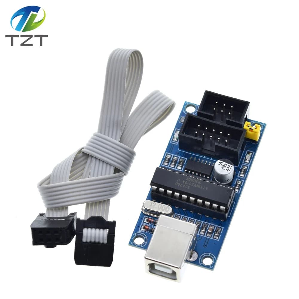 DIYTZT 1/3Set USBTiny USBtinyISP Programmatore ISP AVR per Arduino Meag2560 UNO R3 con cavo di programmazione a 6 pin