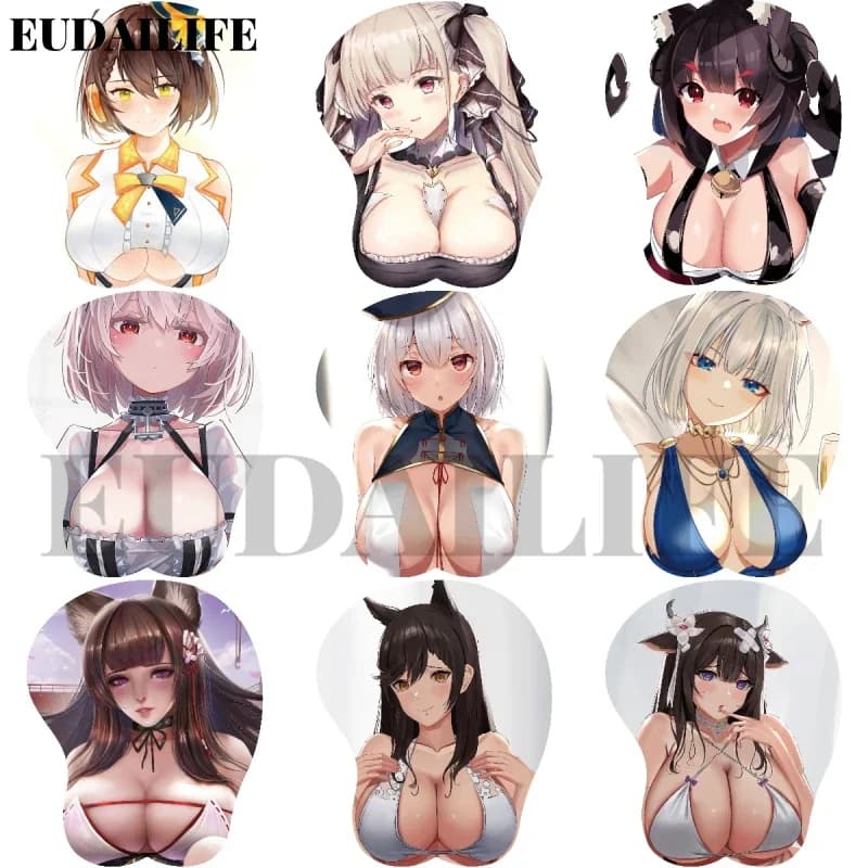 Azur Lane Amagi Kaga Kashino 3D Mousepad Mano Poggiapolsi Mouse Pad Mousepad Silicone Oppai Morbido Mouse Zerbino Ufficio Lavoro Otaku Regalo
