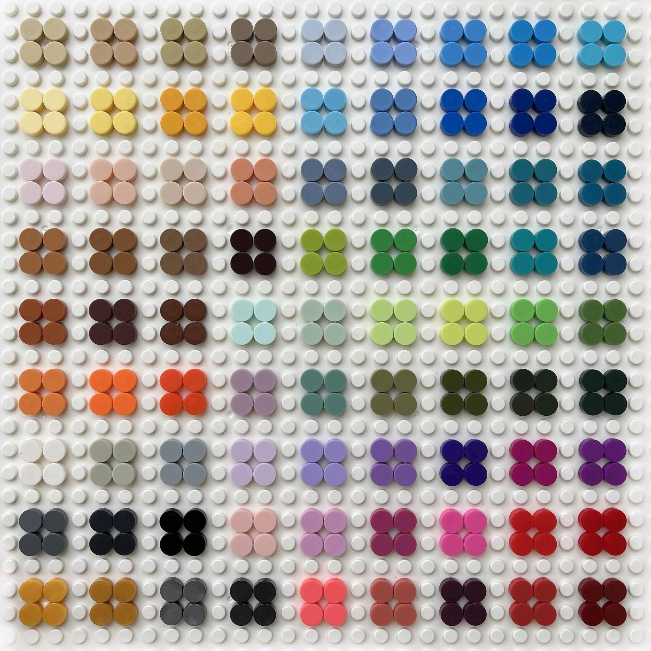 1000 Pz Piastrella 1x1 Rotonda FAI DA TE Building Blocks Mattoni 52 Colori Educativi Giocattoli Creativi per I Bambini Formato Compatibile Con 98138