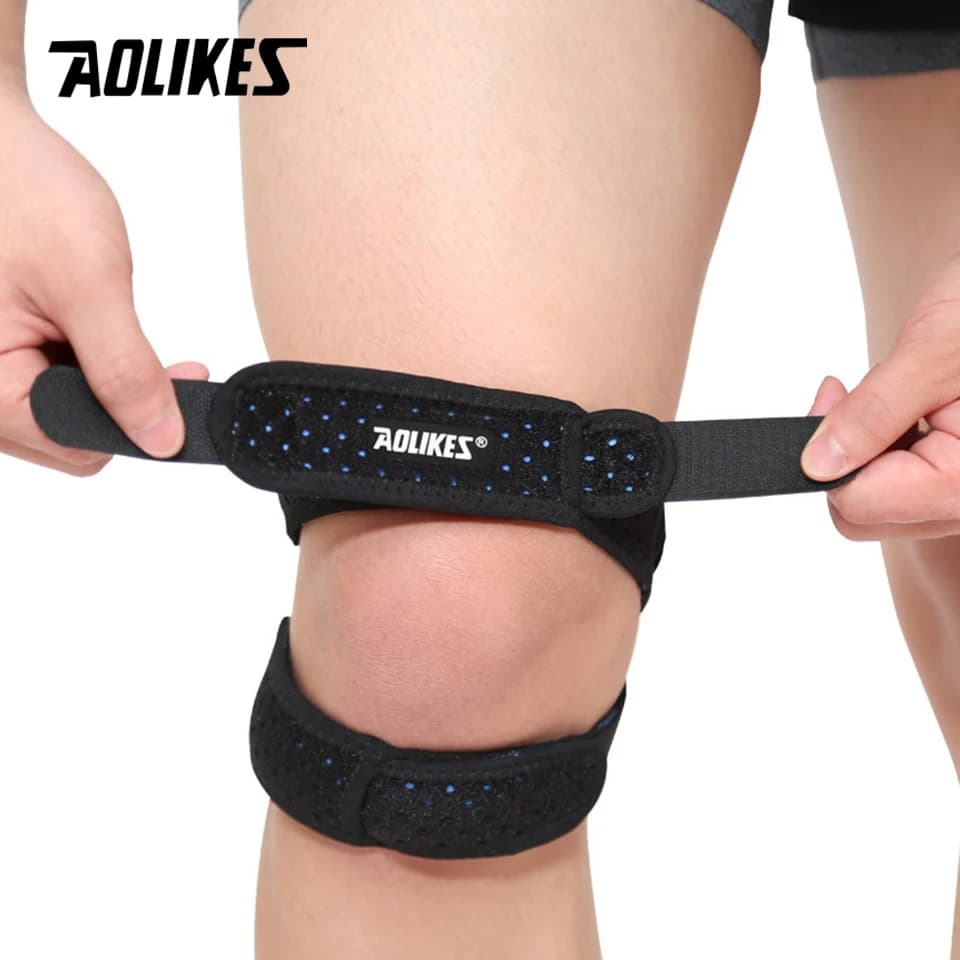 AOLIKES 1 pz regolabile rotuleo cinturino al ginocchio supporto per ginocchiera per corsa artrite maglione tennis basket sollievo dal dolore al ginocchio