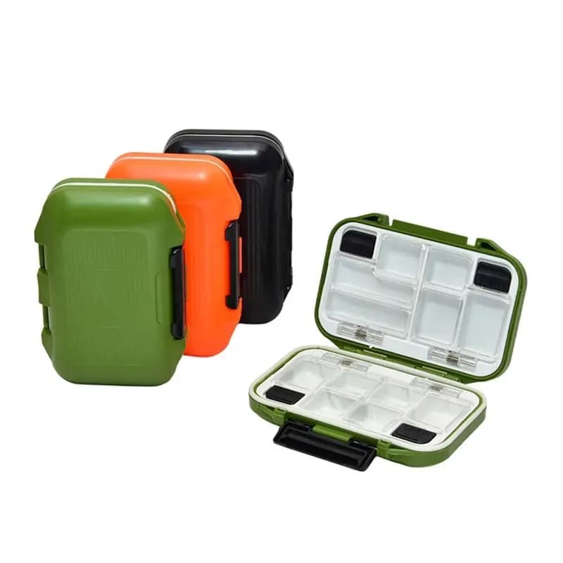 ABLB-Waterproof Fishing Tackle Box Fishing Tool Storage Box Fish Hook Lure Fake Bait Boxes Carp For Fishing Goods Box Orange