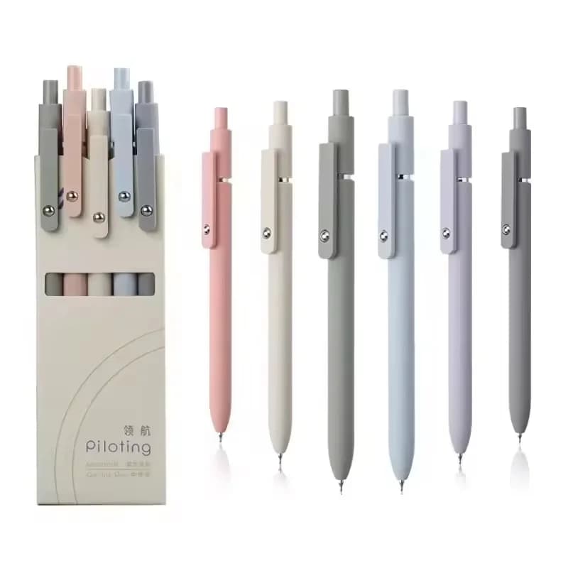 5 Color Extra Fine Point Quick Dry 0.5mm Gel Ink Pen Fine Point Ballpoint Pens For School Writing Stationery Smooth Gel Ink Pen
