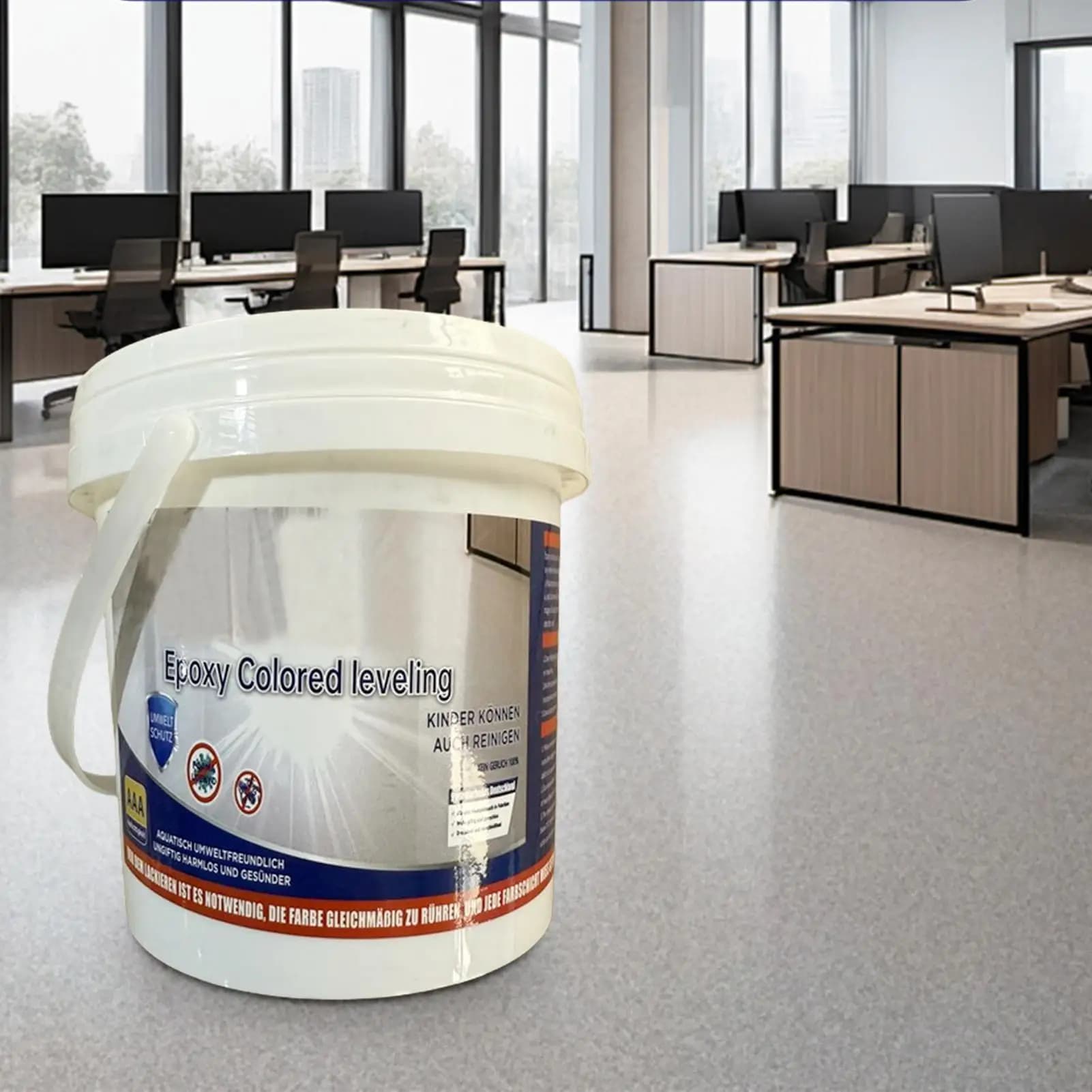 Garage Floor Coating Epoxy Paint Floor Paint Sand Water Based Self Level High Gloss Marble Effect Waterproof Colored For Refine