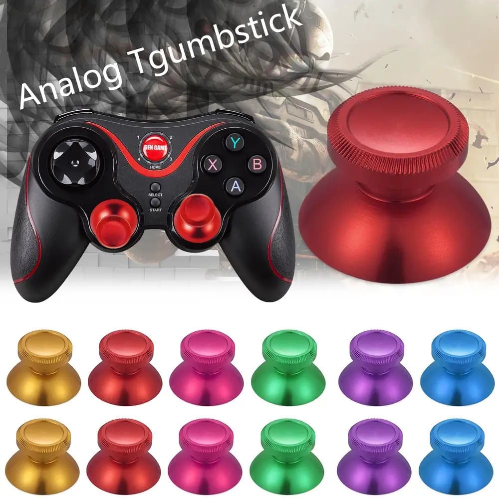 2PC metallo alluminio sottile Controller Thumbsticks Joystick Grip sostituzione stick analogico per PS4 Xbox One accessori