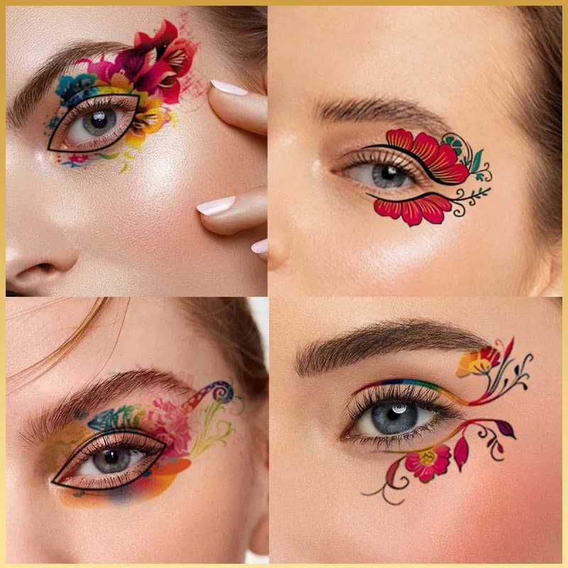 Adesivi monouso per ombretto, a lunga durata, impermeabili, resistenti al sudore, per kit trucco per feste e festival, facili da usare