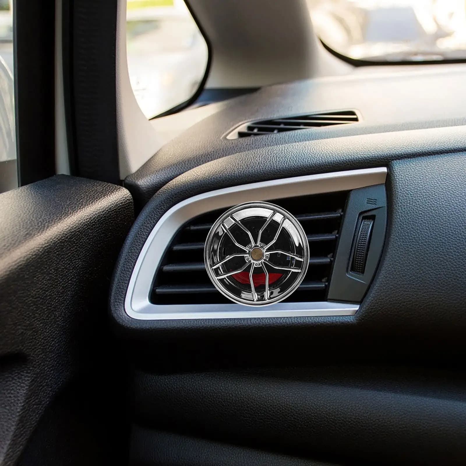 Car Aromatherapy Vent Clip Diffuser Rotating Wheel Design for Air Outlet Fragrance Dispersion Cologne Scent Automotive Air