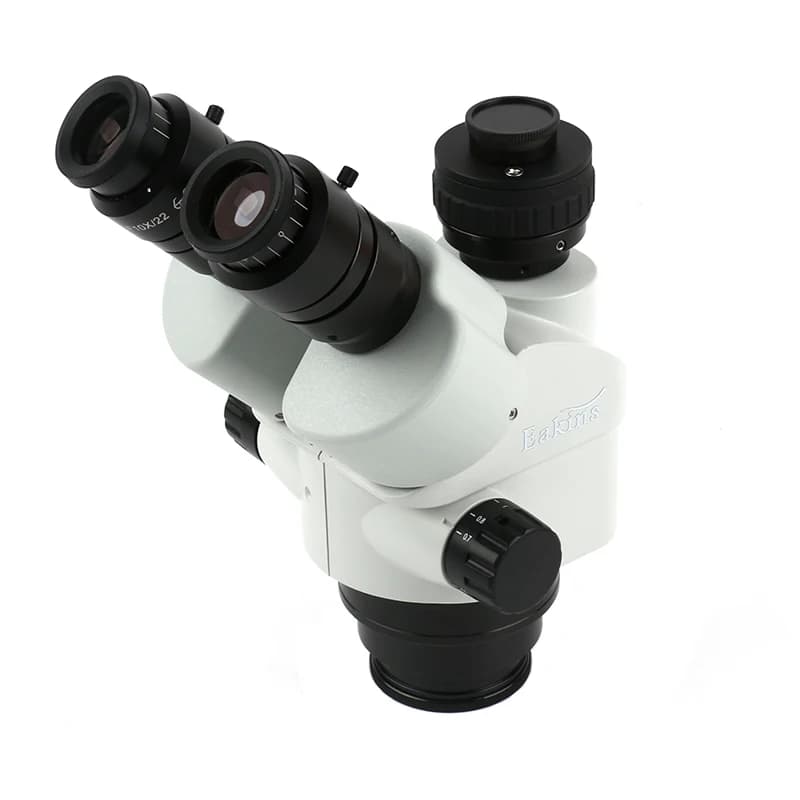 7x-45x Industry Trinoculare Microscopio Stereo Zoom Testa Oculari WF10/22mm Regolabili Per L'ispezione Dell'orologio Telefono PCB di Saldatura
