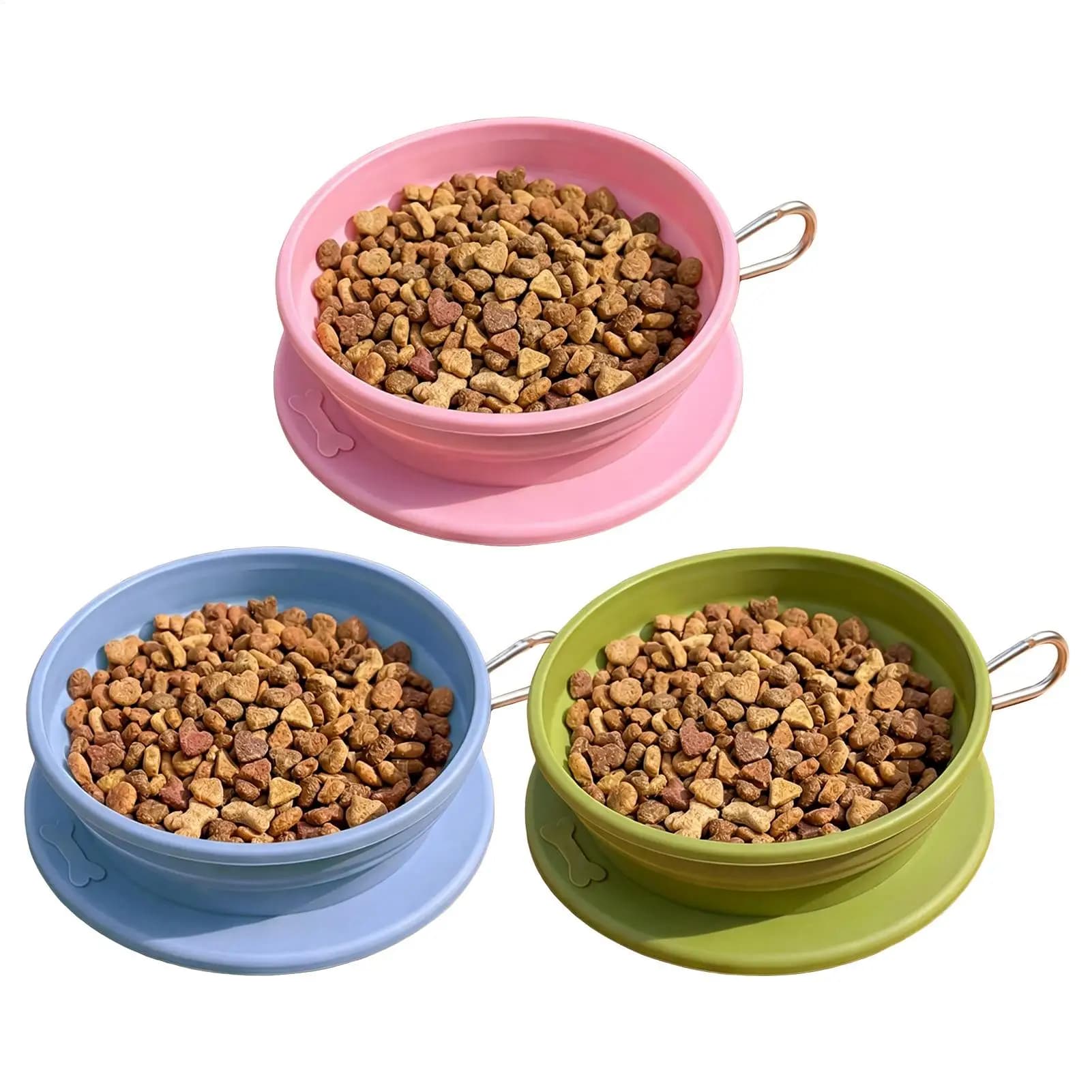 Ciotola portatile per cibo per animali domestici, ciotola pieghevole in silicone per cani e gatti, ciotola portatile da viaggio per acqua e cibo, accessori per animali domestici