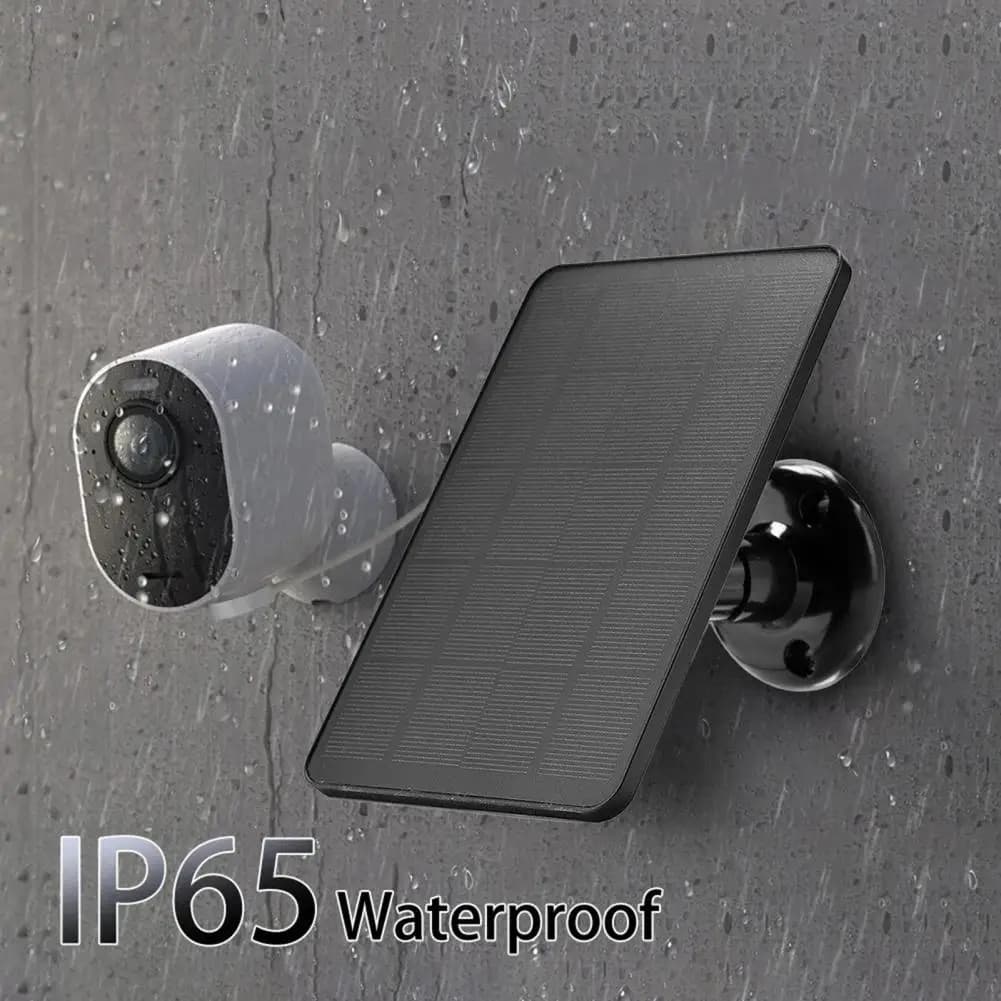 Waterproof Solar Panel Charger with Solar Panel for Ring Camera Security Camera USB-c/Micro USB 4 W Charger with 10 Foot
