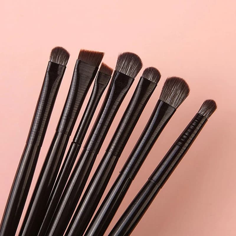 Set of 8/10 Professional Soft Brushes for Makeup Eyes, Eyeliners and Eyebrows - Cosmetic Tools for Contouring and Beauty of the Face