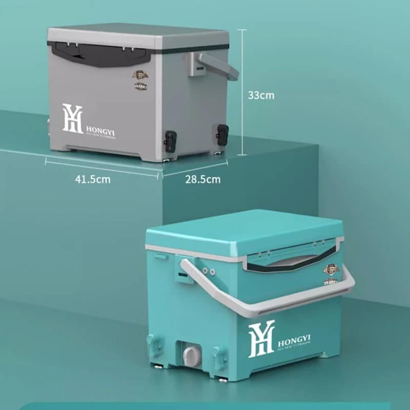 Complete Multi-functional Fishing Cooler Box with Adjustable Legs Portable Seat Tackle Storage for Outdoor Camping Bank Fishing