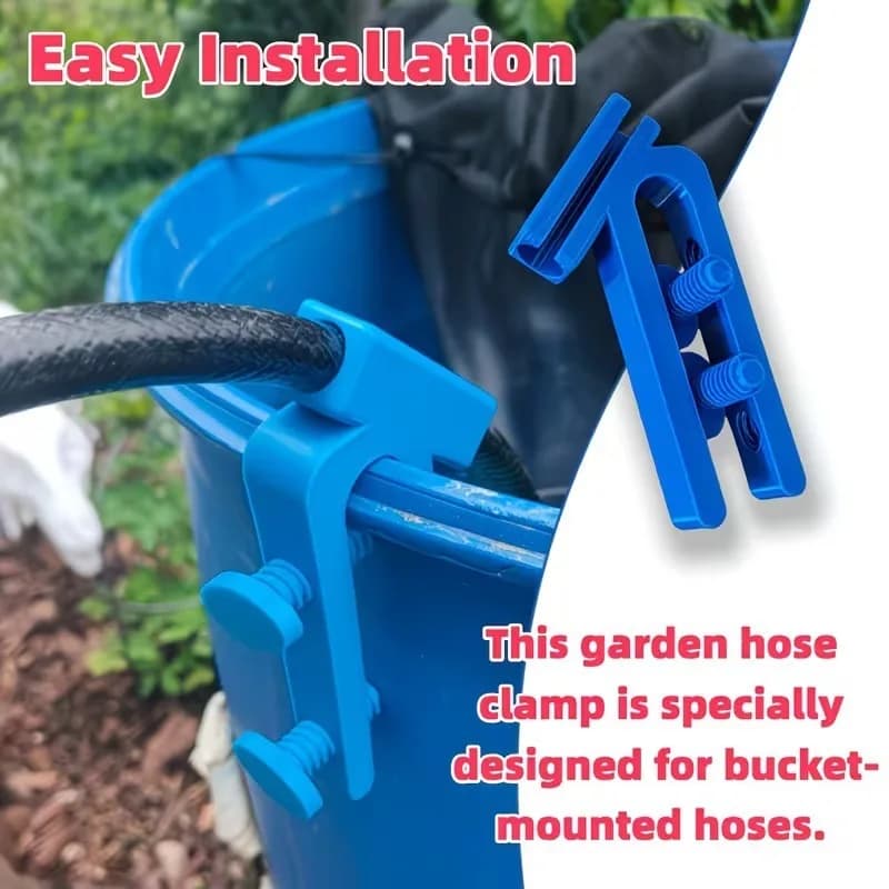Morsetto Regolabile per Tubo da Giardino, Supporto Curvo in Plastica per Fissaggio Tubi dell'Acqua, Accessori per Irrigazione Esterna