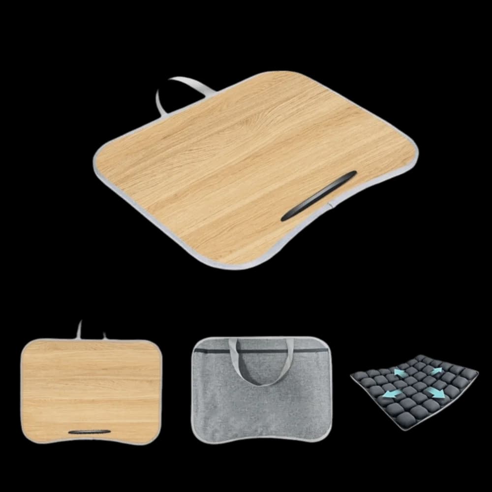 Cuscino Morbido per Laptop, Scrivania Ergonomica Portatile Multifunzionale, Tappetino per Mouse Rigido Riempito con Particelle di Schiuma