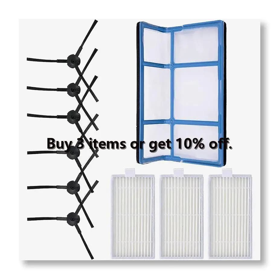 Filter Side Brushes Replacement Parts Set for ILIFE V3 V3S V5 V5S V5S Pro Vacuum Cleaner Robot Accessories