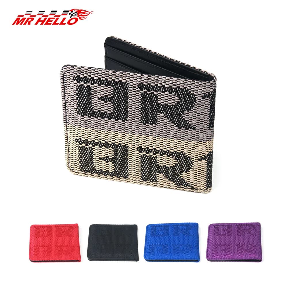 JDM Style borsa in tessuto portafoglio Gradation Racing Seat tessuto tela portachiavi in pelle per BRD