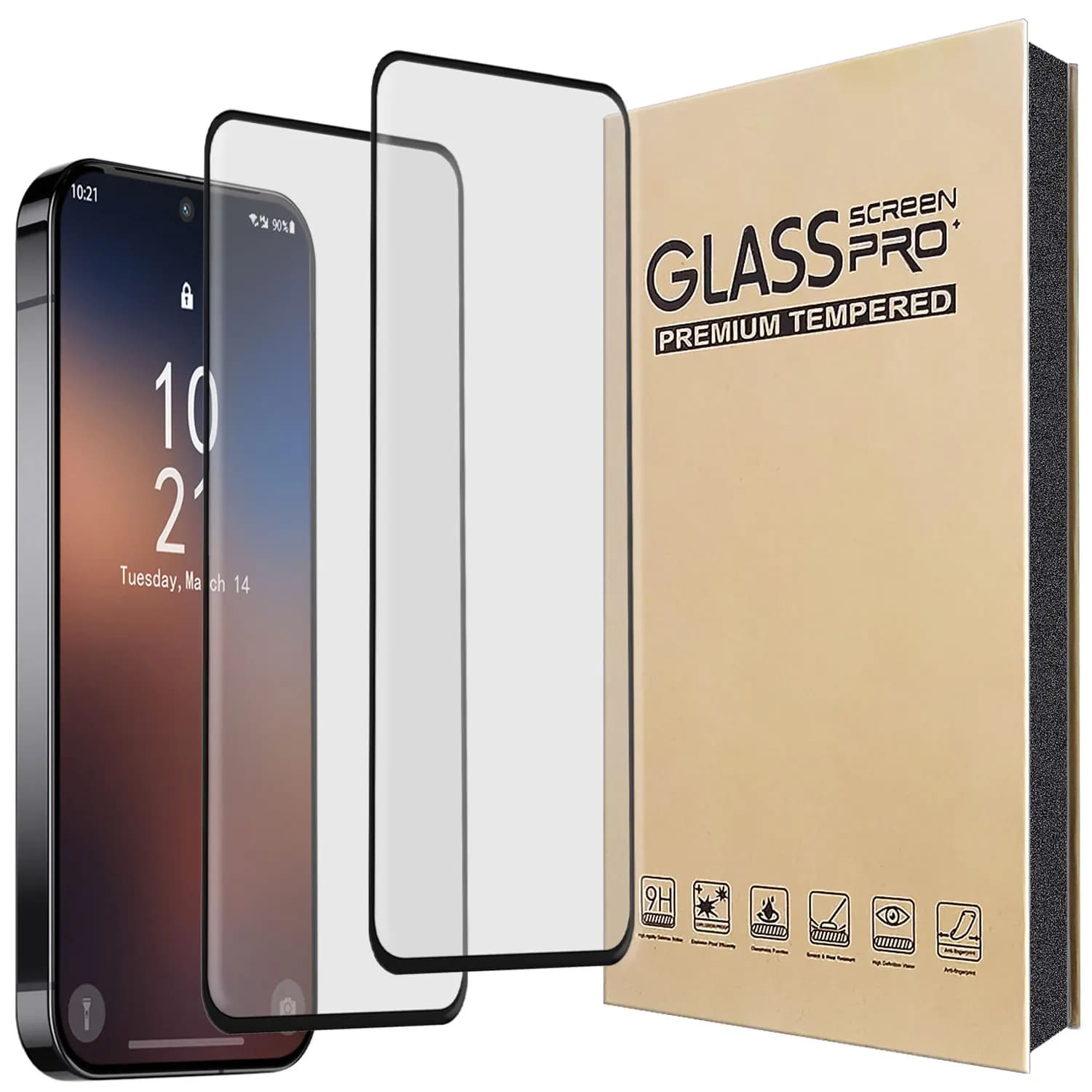2 confezioni di pellicole protettive per schermo in vetro temperato trasparente per Samsung per Galaxy S25/S25 Plus/S25 Ultra/S25 FE/S25 Edge