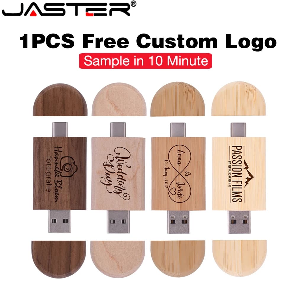 JASTER Logo personalizzato gratuito Pen Drive 128 GB TYPE-C Memory Stick 64 GB Infrangibile USB 3.0 Flash Drive 32 GB Ovale USB3.0 Stick 16 GB