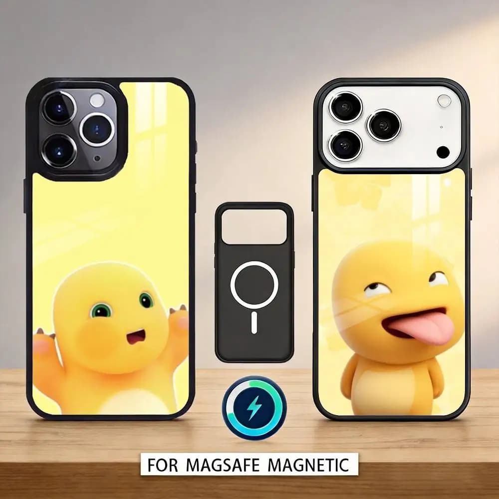 Divertente Cover Magnetica N-Nailong per iPhone 17 16 15 14 13 12 Pro Max Compatibile con Ricarica Wireless MagSafe
