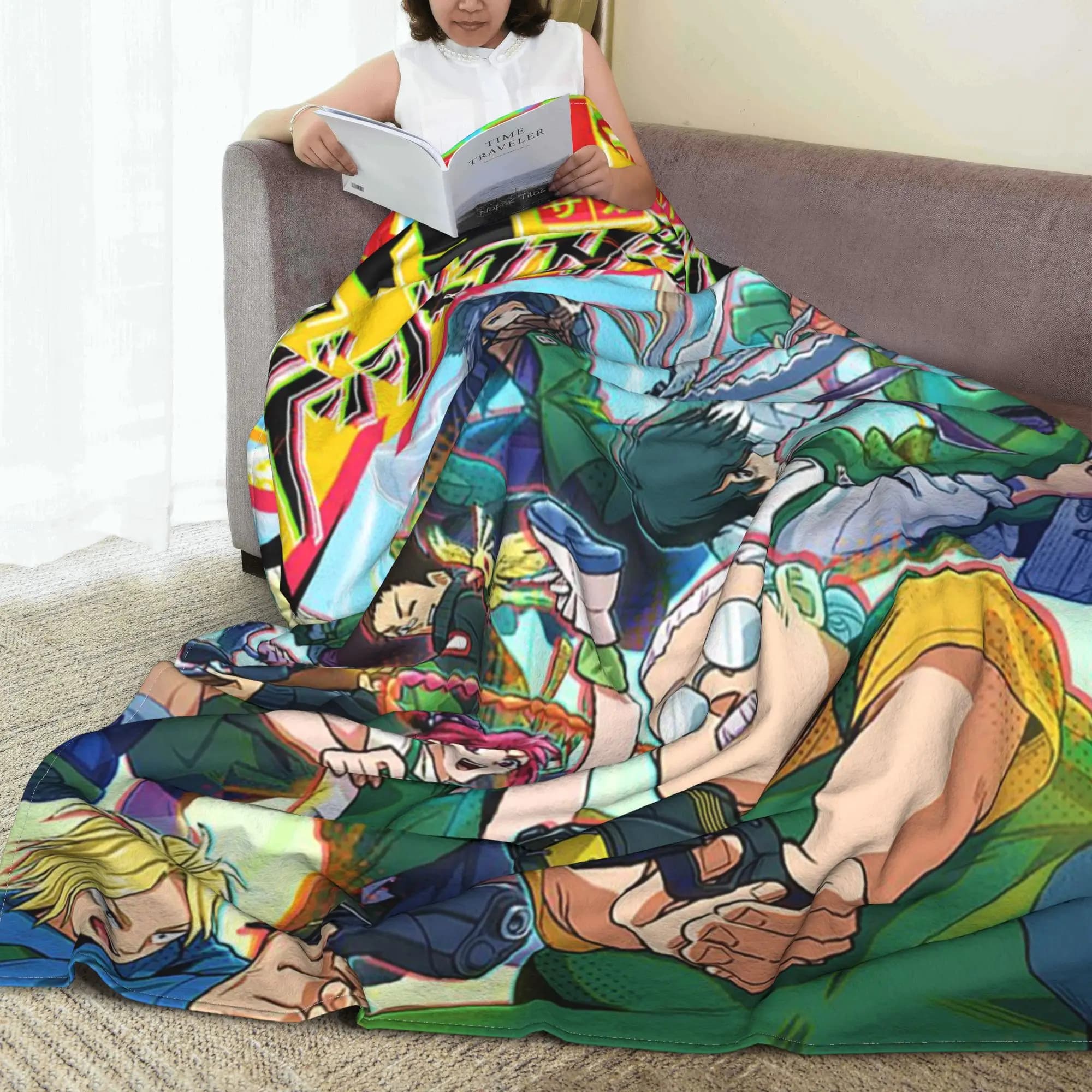 Anime Sakamoto Days Blanket Warm Flannel Sofa Throw Blanket for Home Bedroom Outdoor Throws Bedspread Quilt