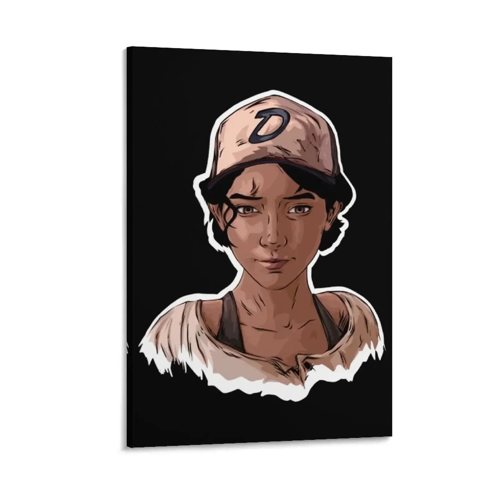 Clementine The Walking Dead Dipinto su tela Immagine sul muro adesivi e poster per la decorazione della stanza anime