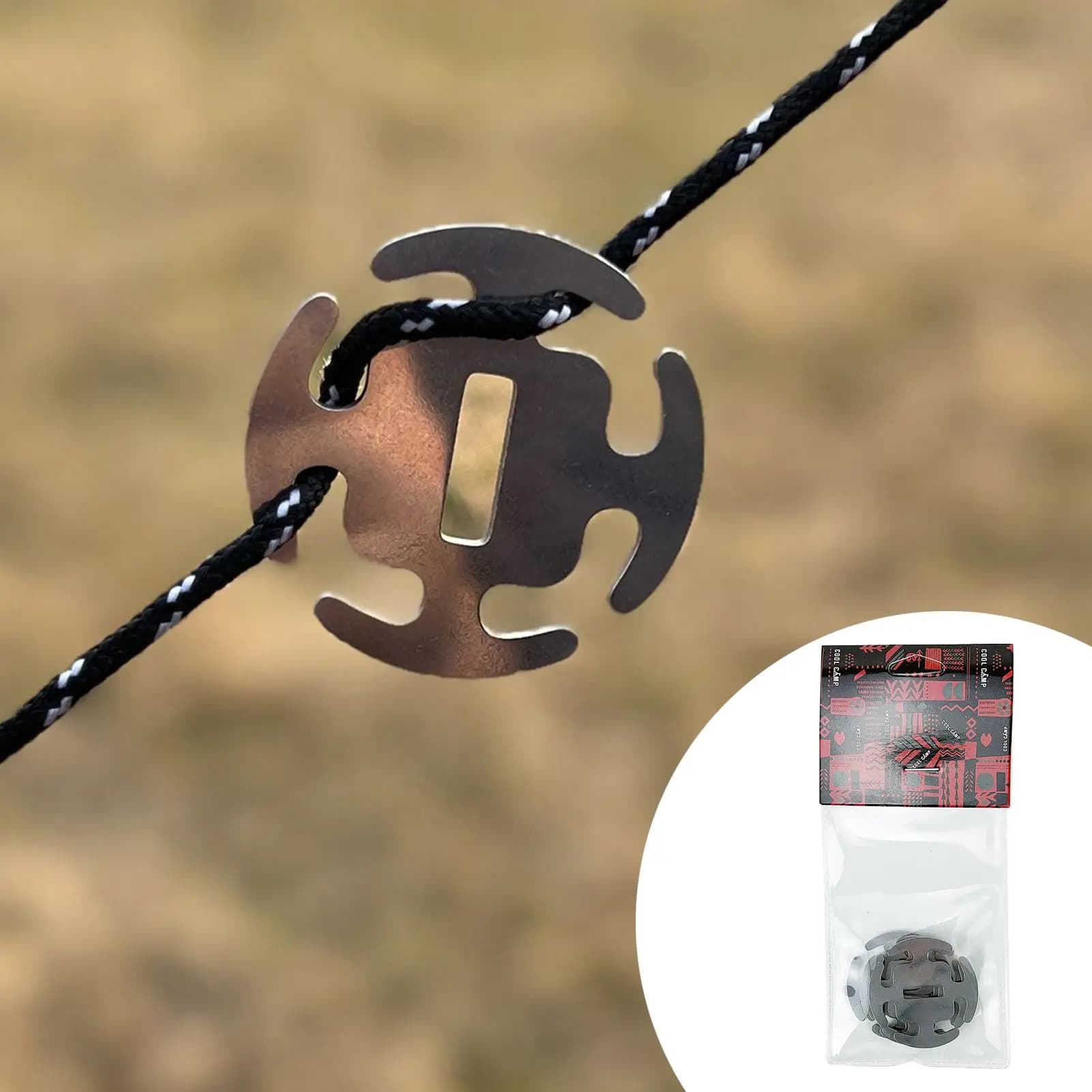 Tenditore per corda Tenditore per Guyline regolabile in acciaio inossidabile per tettoia per tenda, campeggio all'aperto, fibbia per corda antivento Paracord