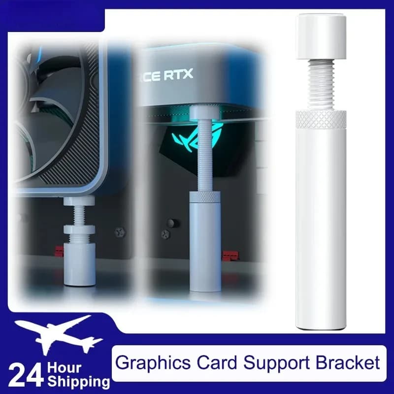 Supporto anti-cedimento per GPU in alluminio, supporto regolabile per scheda grafica da 27-120 mm, stabilizzatore in metallo per case di computer da gioco