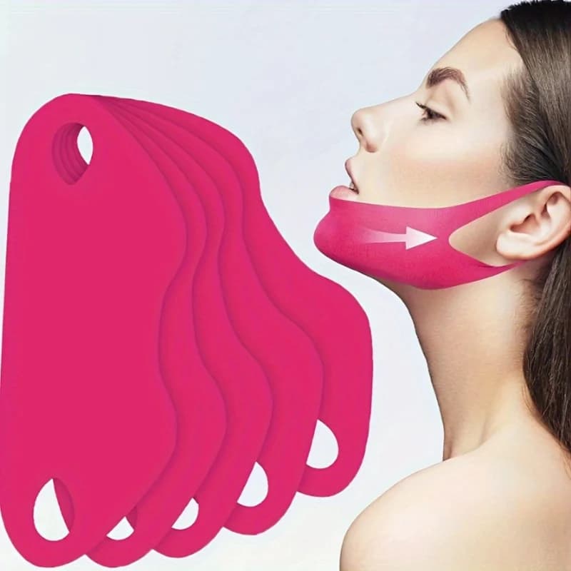 3 pezzi di nastro per il lifting del viso, nastro per il trattamento del doppio mento, nastro per il lifting del mento, collagene modellante con aloe vera e acido ialuronico.