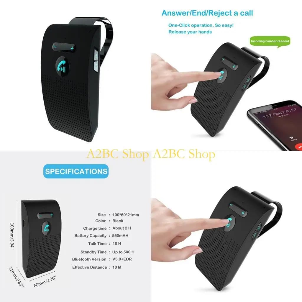 Ricevitore chiamata in vivavoce per interni auto A2BC Trasmettitore musicale compatibile con Accessori interni per