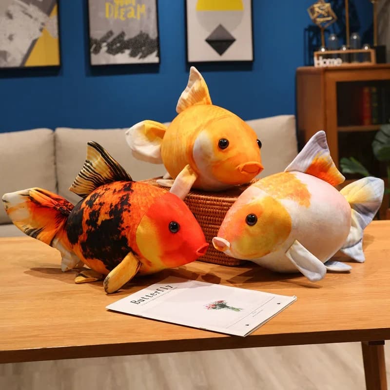 50 cm simulato pesce d'oro giocattoli di peluche il mondo sottomarino peluche pesce rosso bambola divano cuscino decorazioni per la casa cuscino regalo
