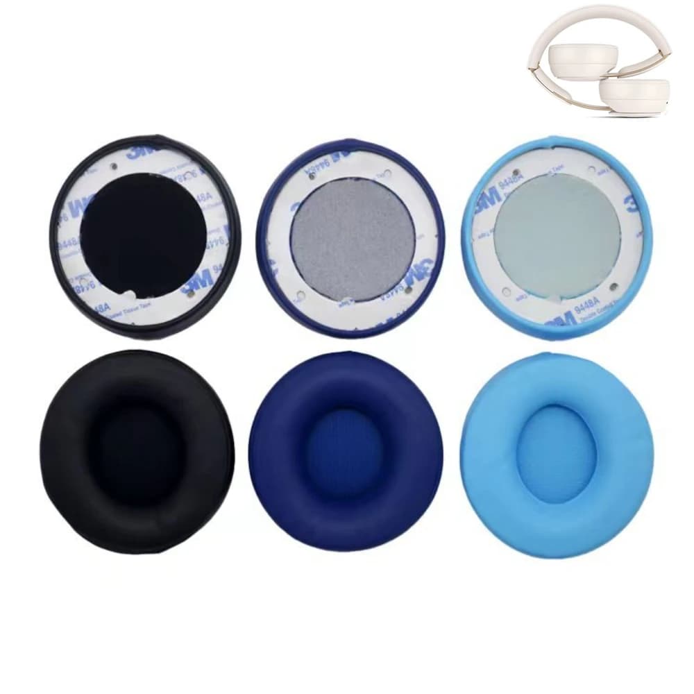 1 paio per Beats Solo Pro accessori per cuffie wireless paraorecchie cuscinetto in schiuma cuffie di ricambio cuscinetti in pelle proteica