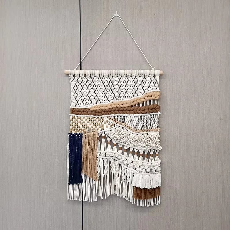 Tapestries Wall Decoration Hanging Simple Boho Wall Hanging Solid Wood Bathroom Cabinet Tapestry Wall Hanging