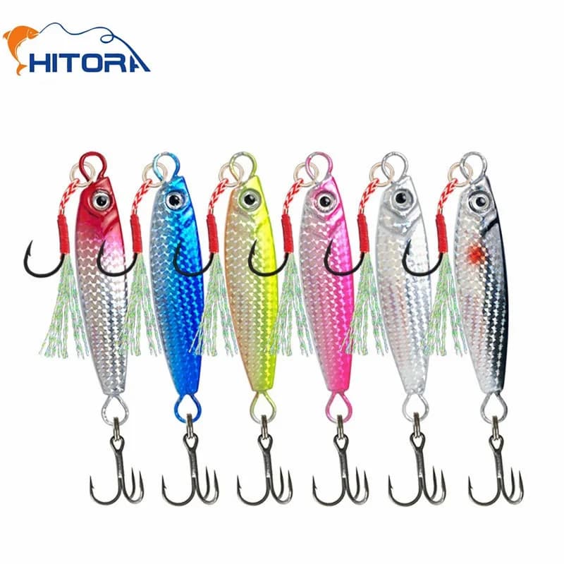 Metal Jig Fishing Lure 7g 10g 15g 20g 25g 30g Casting Spinning Artificial Bait Coating Biomimetic Fish Iron Plate Bait with Hook