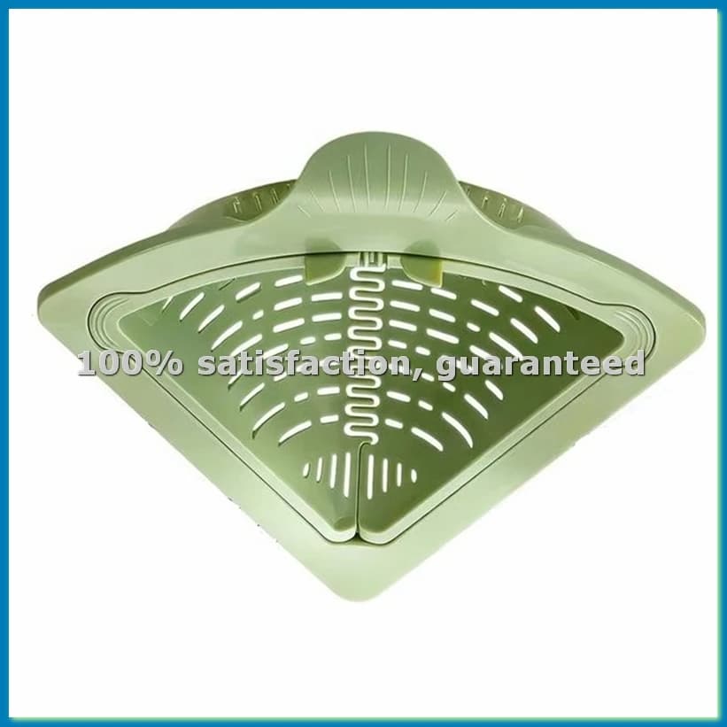 Cestello angolare in silicone per lavello con svuotamento automatico, portaoggetti da cucina, cestello collettore per rifiuti alimentari e residui di cibo C