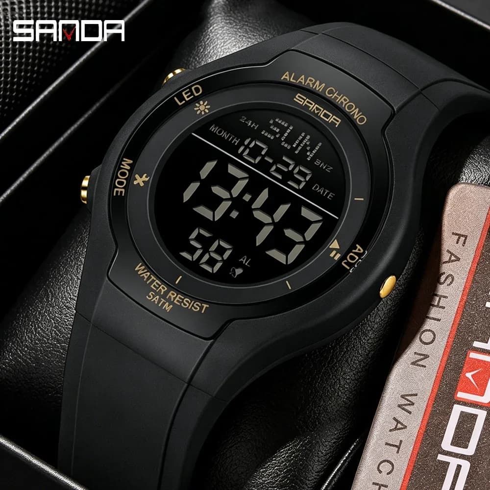 SANDA Fashion Top Brand Digital Watch Men Waterproof Ms Sport Watches Boy Girl Electronic Watch Relogio Masculino