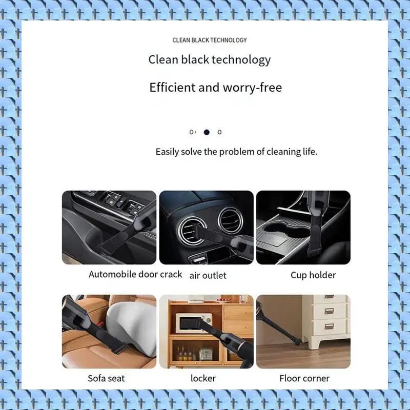 NOCM 135000PA Mini aspirapolvere portatile senza fili per auto Macchina per la pulizia ad aspirazione forte Detergente per auto per elettrodomestici