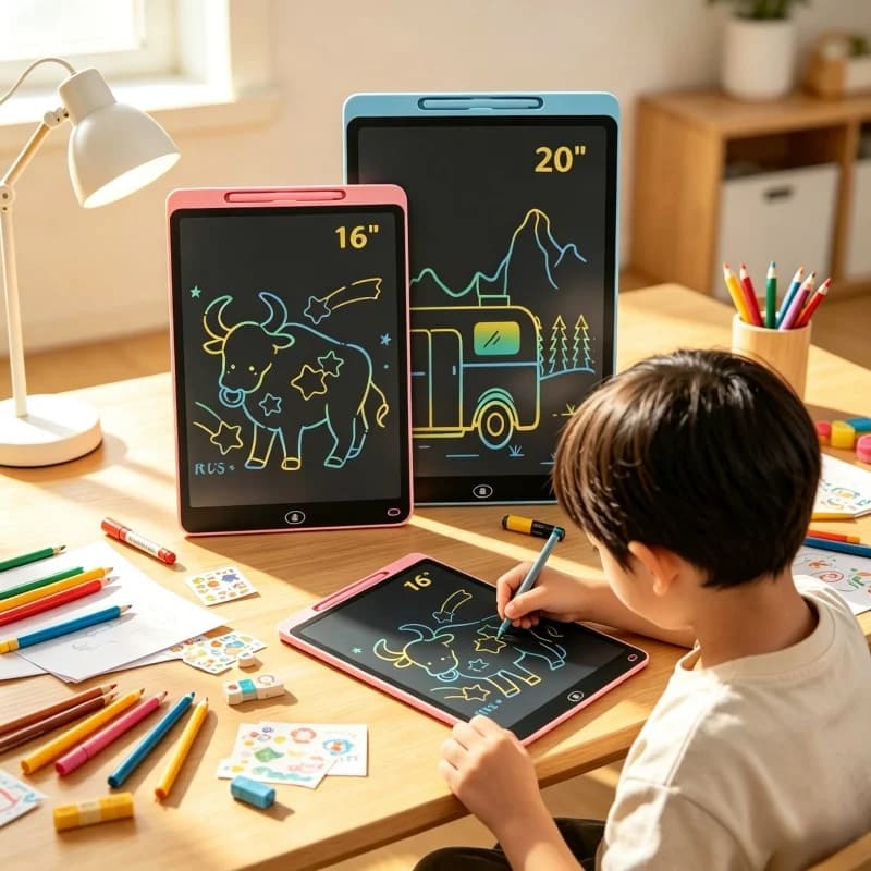 16/20inch LCD Drawing Board Writing Tablet Montessori Learning Educational Toys for Kids Graffiti Magic Handwriting Blackboard