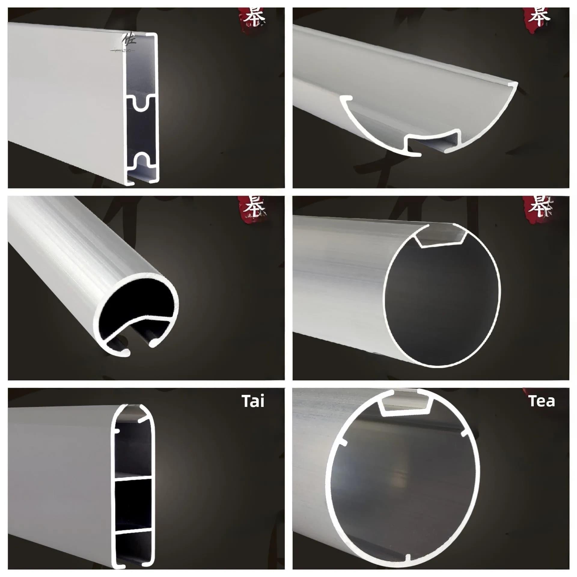 Aluminum Alloy Bullet-Headed Roller Shutter with Plastic Lower Track 28-Tube And 38-Tube Home Curtain Rod Accessories