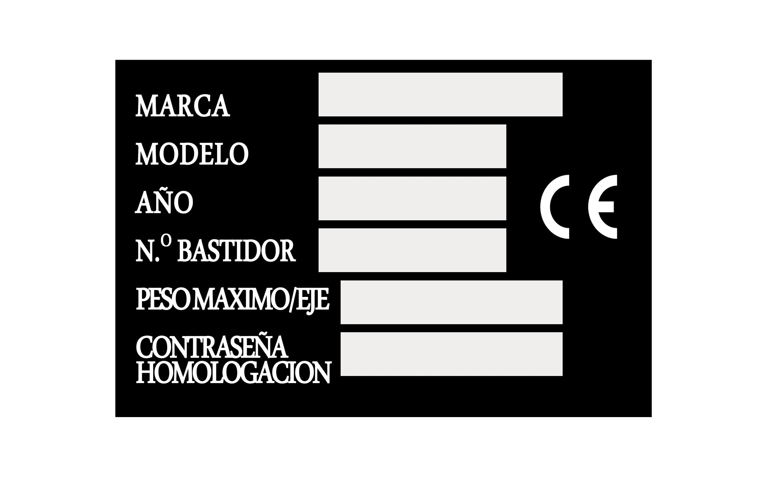 Aluminum Blank or Custom Engraved TRAILER WEIGHT PLATES PLANT FLATBED MIN-DIGGER ALL-VIN-CHASSIS-PLATES