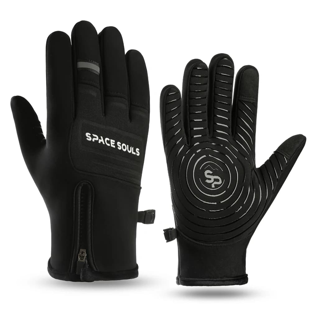 Guanti invernali caldi unisex, resistenti al freddo e al vento, con touch screen, per sport all'aria aperta, corsa, ciclismo, sci