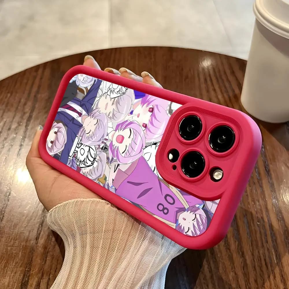 Cover per iPhone 17 16 15 14 13 12 11 Air Pro Max Plus in TPU morbido antiurto, con design Anime Najimi Osana, colore rosso