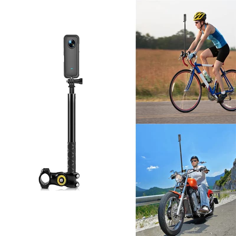 Moto Bicicletta Monopiede Montaggio Selfie Stick Staffa Manubrio per Insta360 X5 X4 X3 X2 GoPro 13 12 11 10 9 8 Accessorio Della Fotocamera