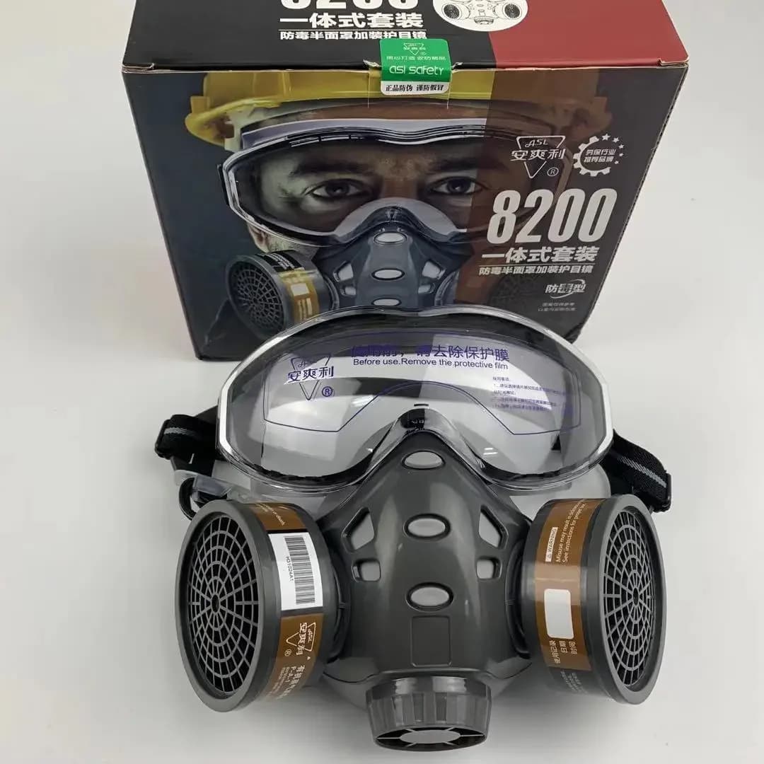 Maschera antigas integrale con occhiali di sicurezza vernice Spray decorazione antiparassitaria chimica formaldeide Anti-polvere con respiratore a filtro